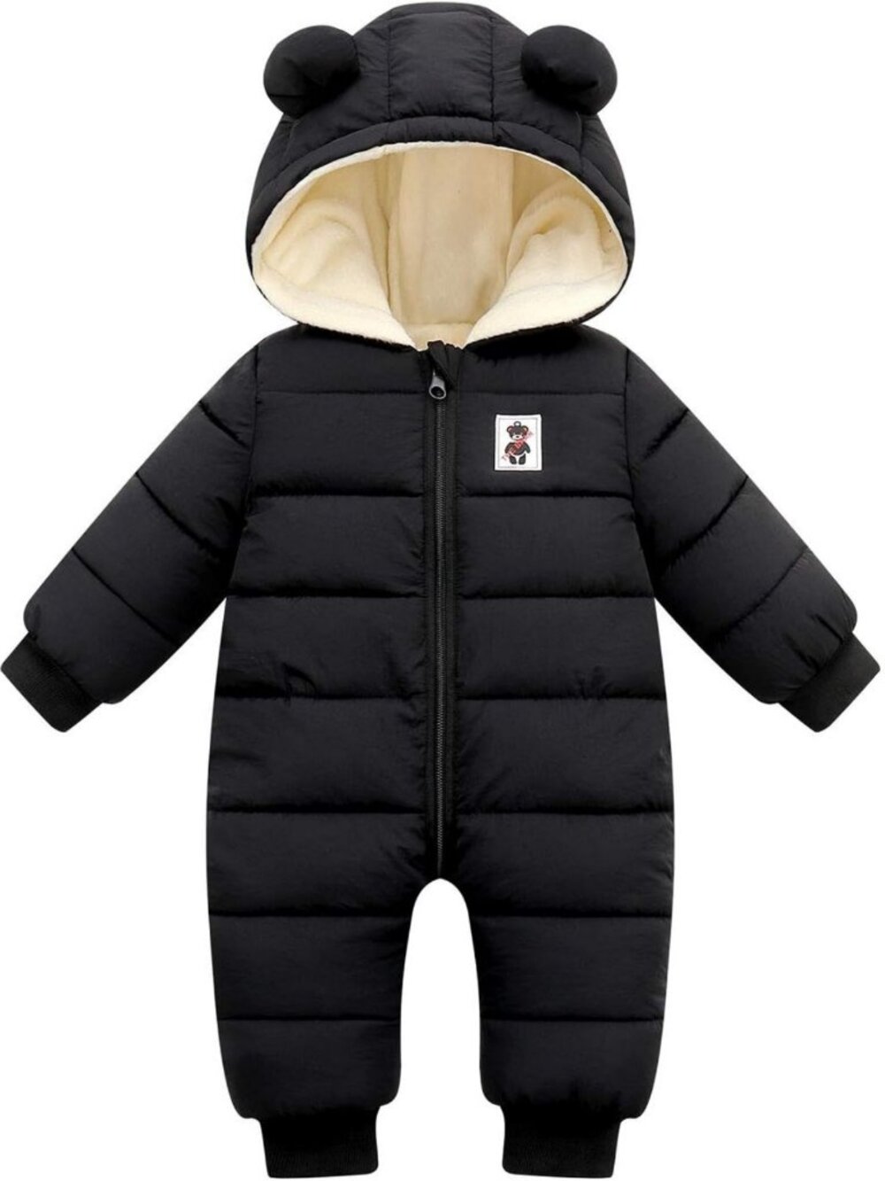 Cozy Baby Snowsuit Winter Coat with Warm Hoodie & Puffer Jacket Romper